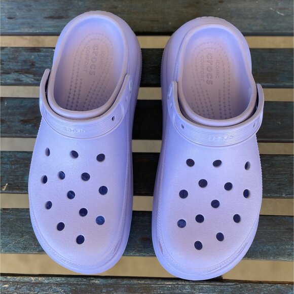 Crocs Classic Platform Clogs Men’s 9 / Women’s 11 Lavender Purple Slip-On Sandal - Picture 5 of 10
